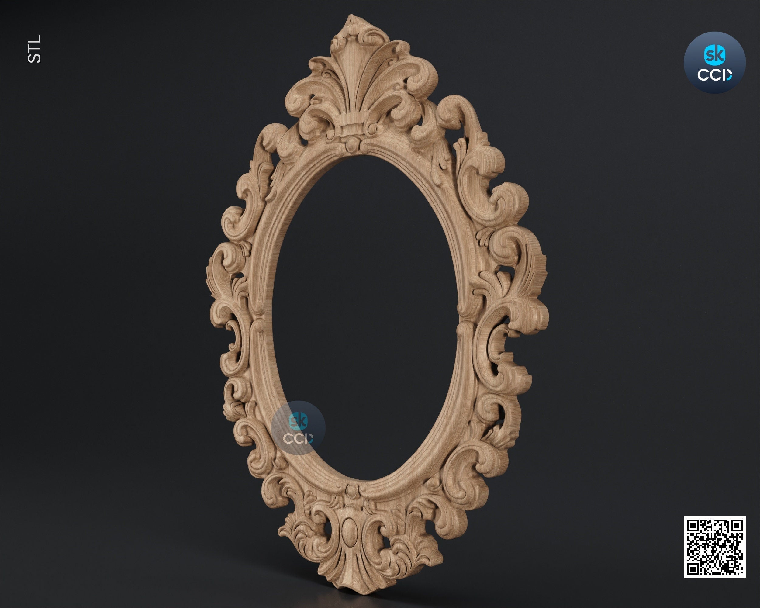 Carved Frame STL 3D Model, Carvign Frame, CNC Router Carving ArtCAM File, CNC files, Wood, Art, Wall Decor SKWF1071