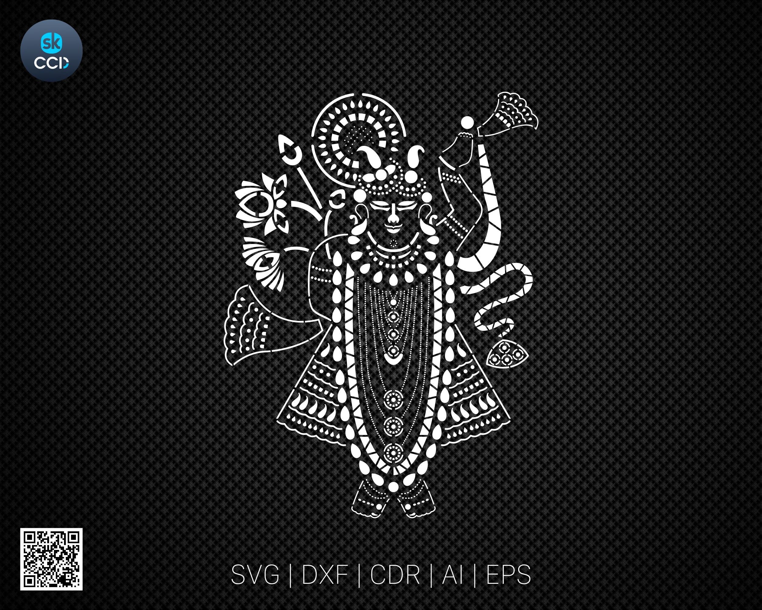 Shrinathji | Shrinathji Wall Art | Indian God |  | Laser Cutting Design | DXF Vector | Cnc Instant Download File | Cnc Digital Design