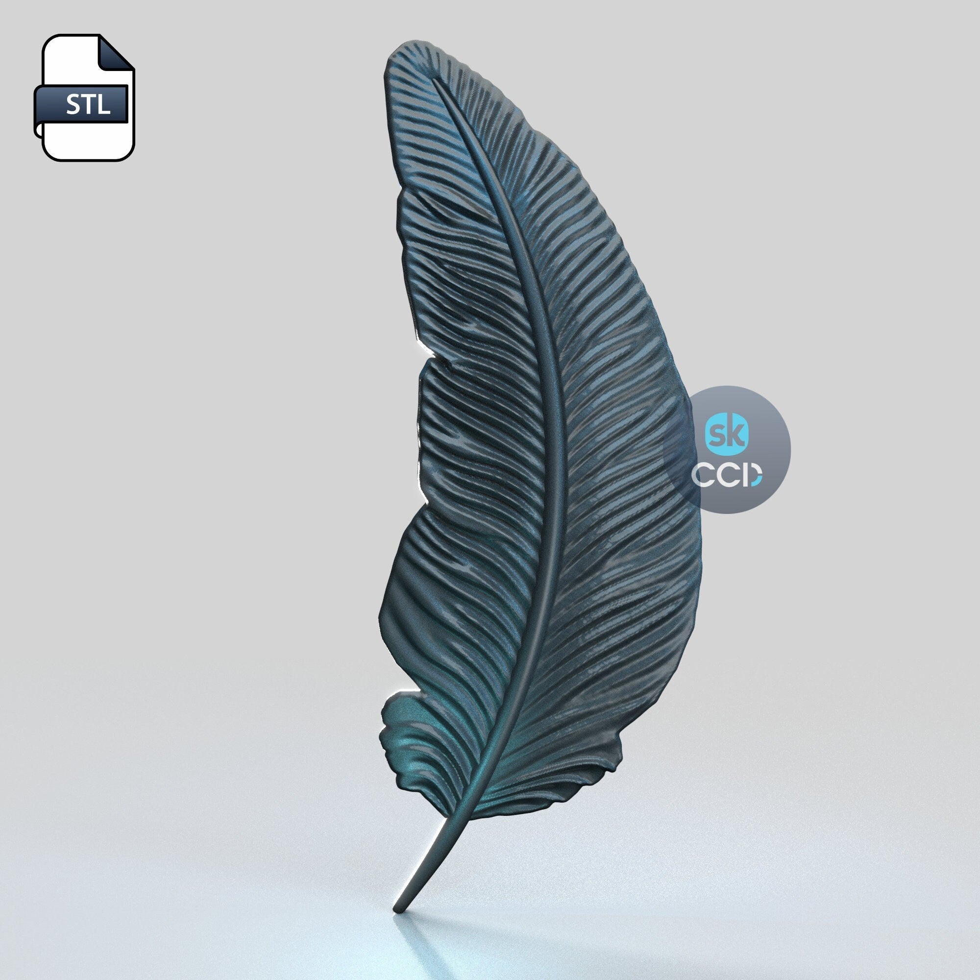 Wood Carving Art | Digital Files | Carving | Feather | Instant Download Files for CNC | 3D Model | 3D Printed Wall Art