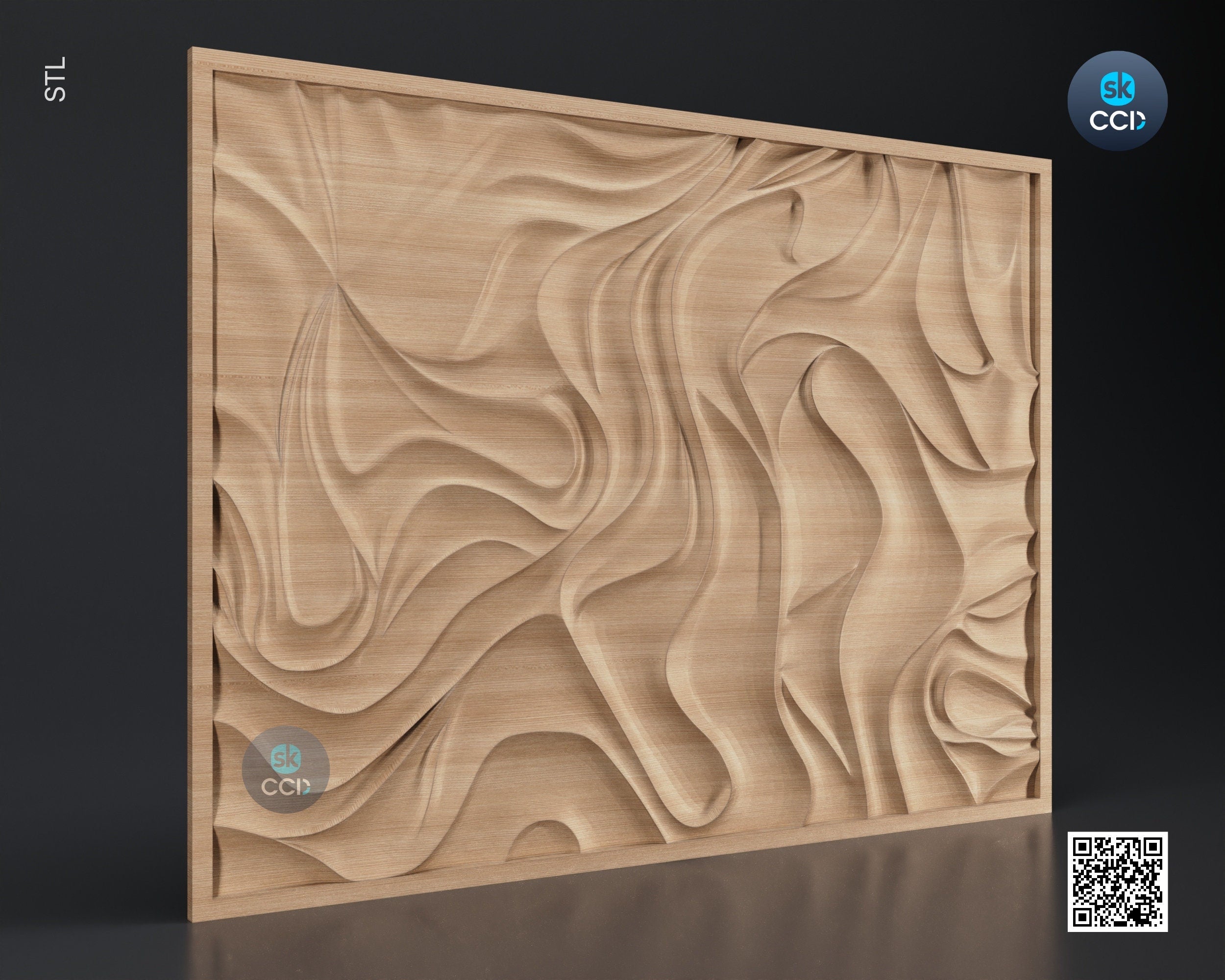 Wood Wall Art, Velvet STL Model, CNC Router Carving ArtCAM File, Wall Sculpture, Wood Carving, 3D Model
