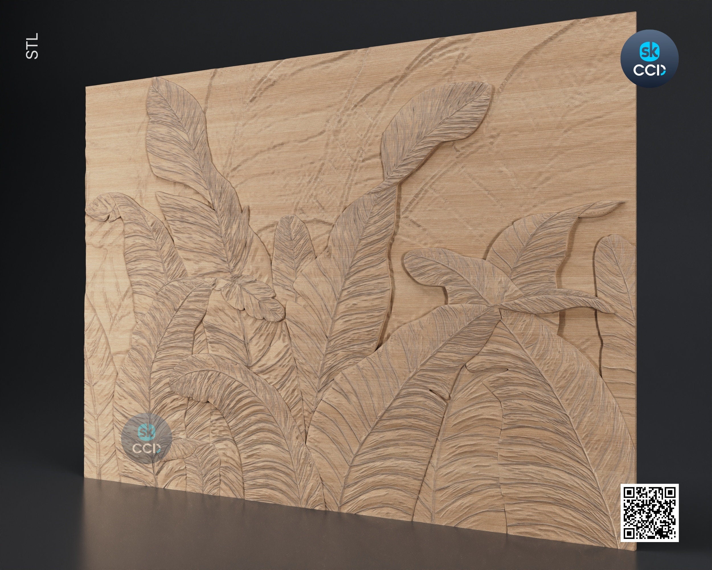 Wood Wall Art, Jungle STL Model, CNC Router Carving ArtCAM File, Wall Sculpture, Wood Carving, 3D Model