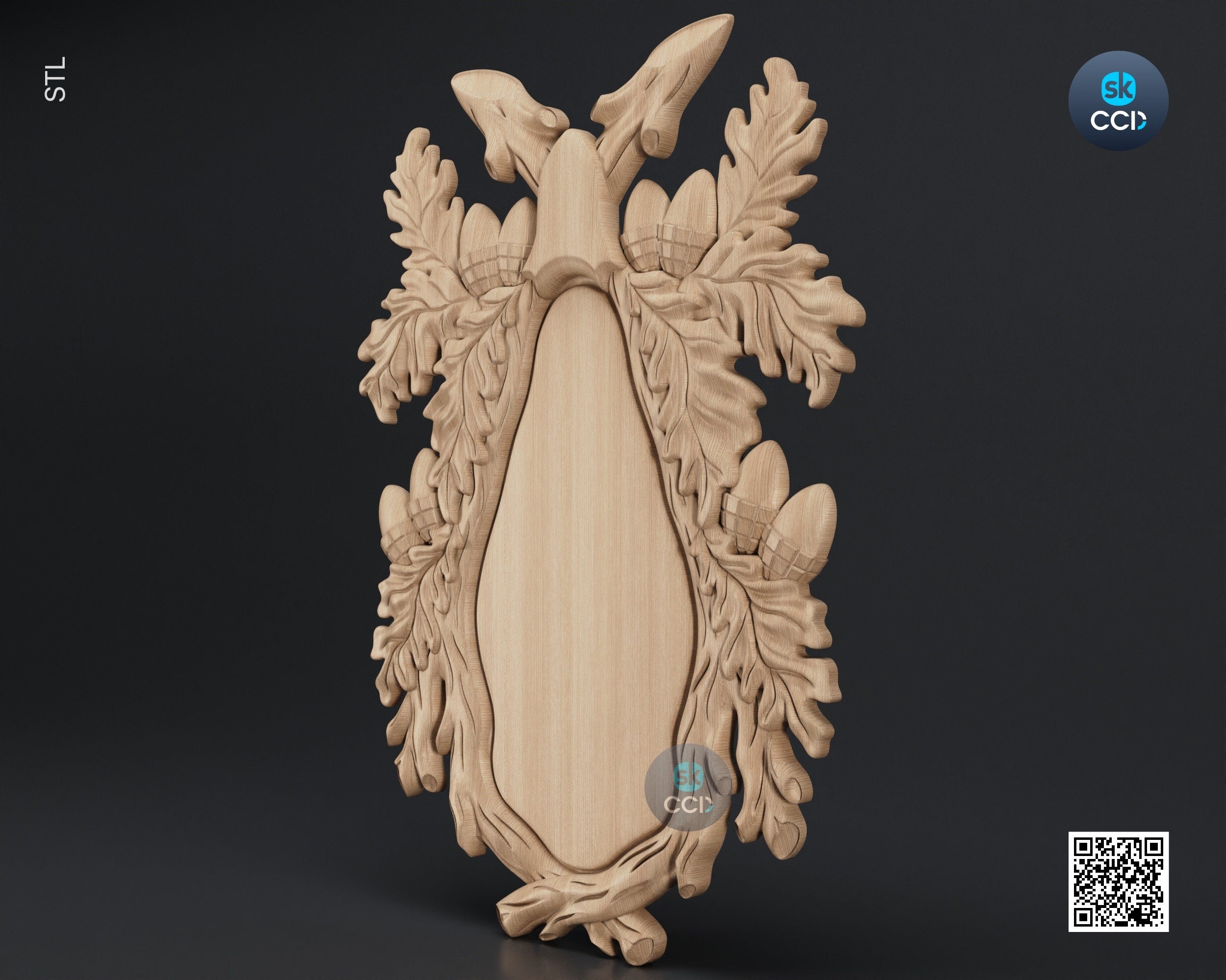 Carved Frame STL 3D Model, Carvign Frame, CNC Router Carving ArtCAM File, CNC files, Wood, Art, Wall Decor SKWF1017