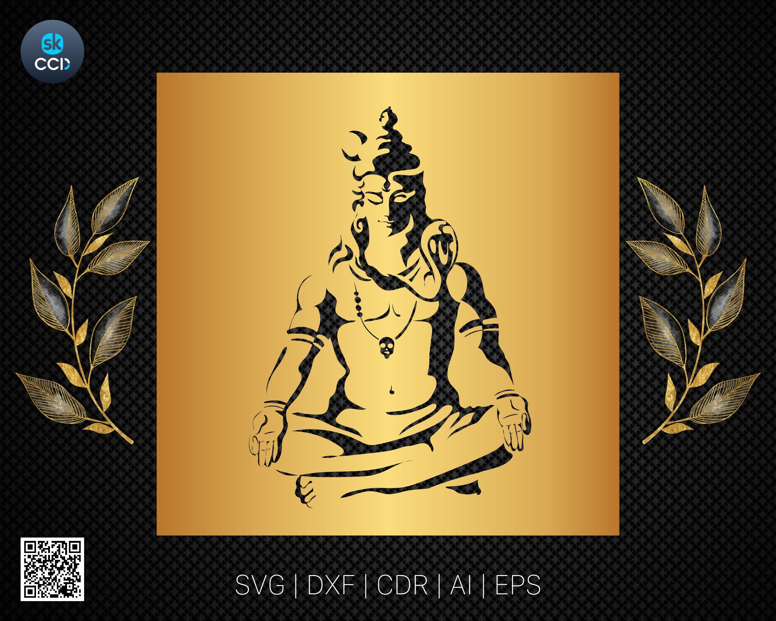 Indian God | Lord Shiv | Shiva | Laser Cutting Design | DXF Vector | Cnc Instant Download File | Cnc Digital Design
