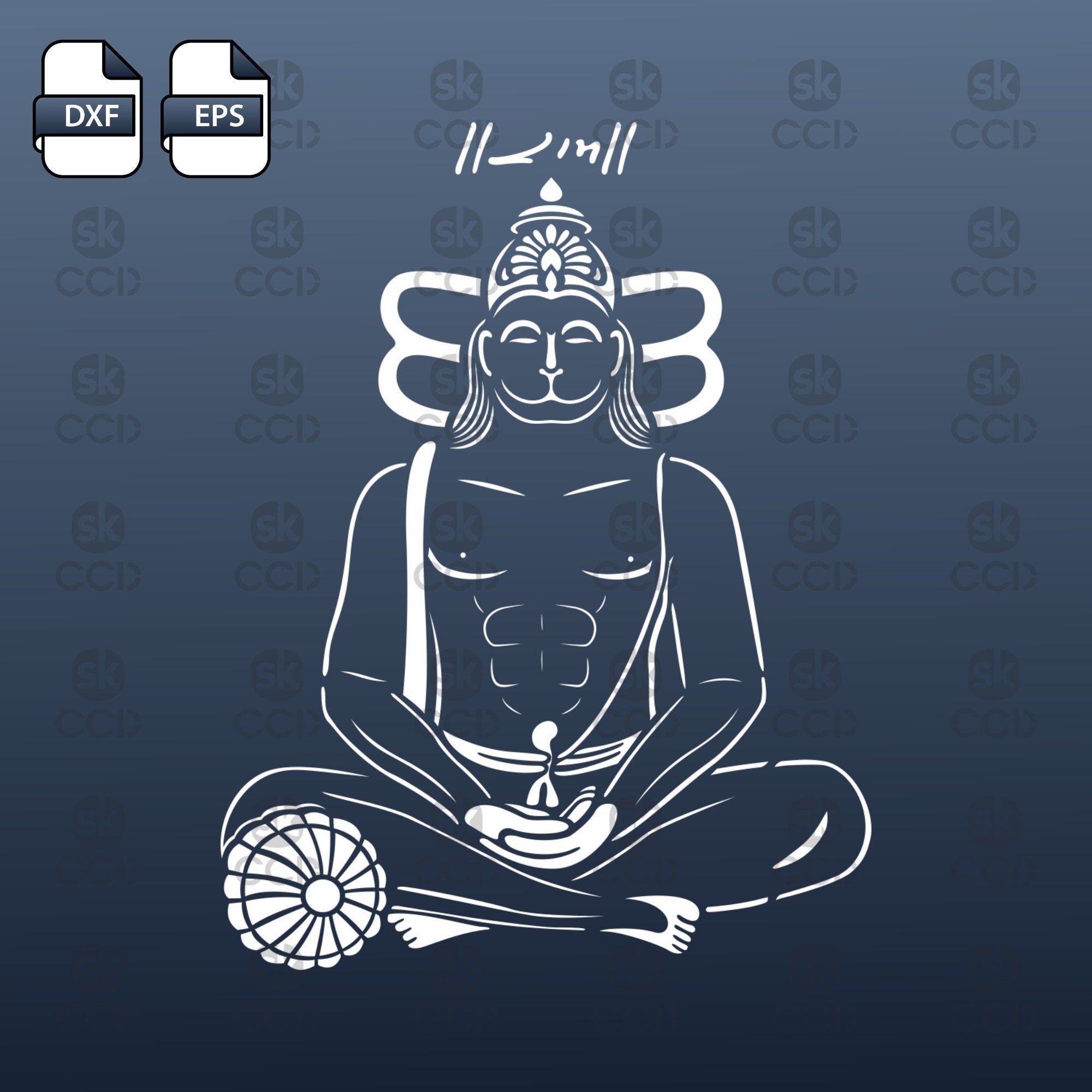 Indian God | Lord Hanuman | Hanuman | Laser Cutting Design | DXF Vector | Cnc Instant Download File | Cnc Digital Design