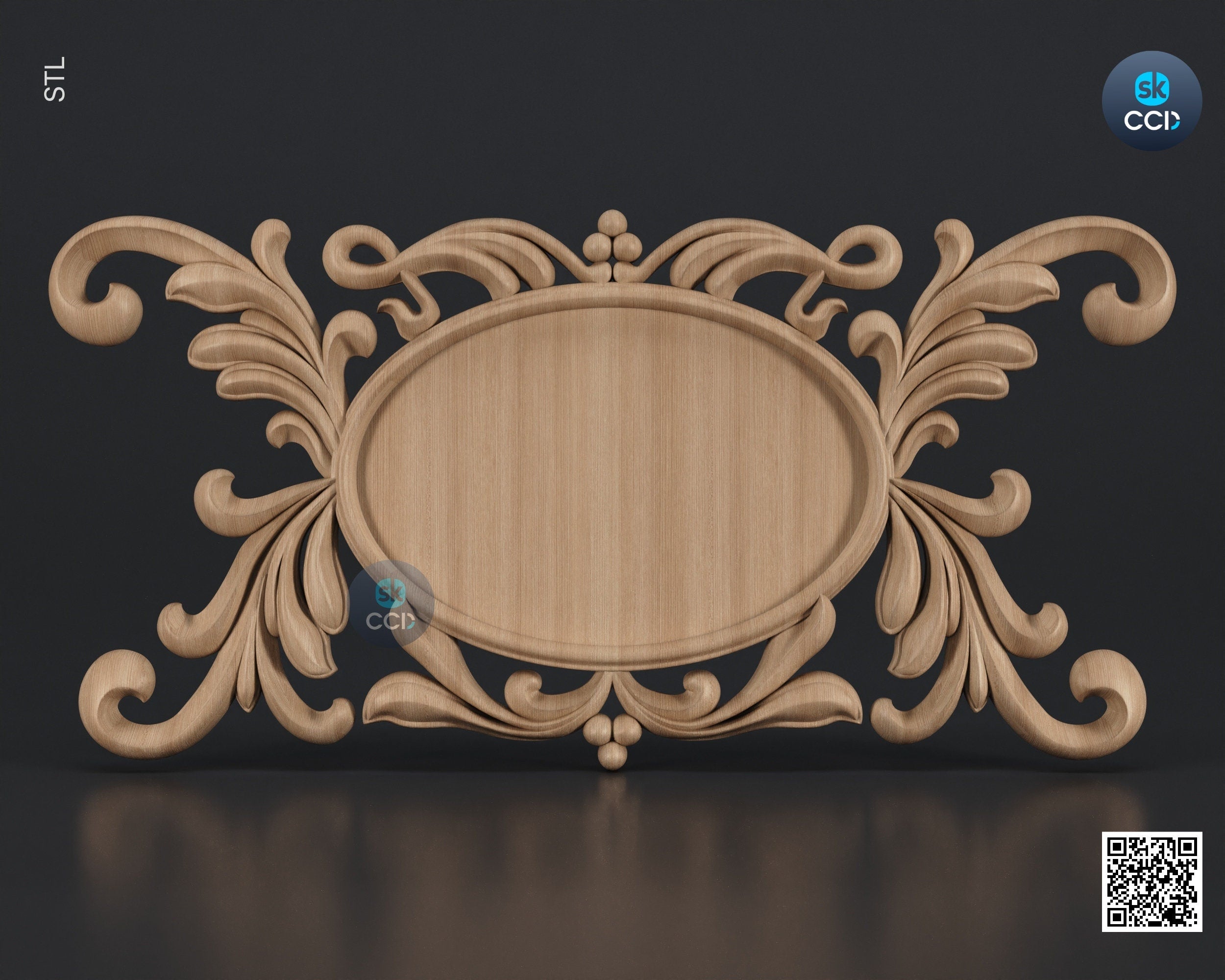 Carved Frame STL 3D Model, Carvign Frame, CNC Router Carving ArtCAM File, CNC files, Wood, Art, Wall Decor SKWF10150