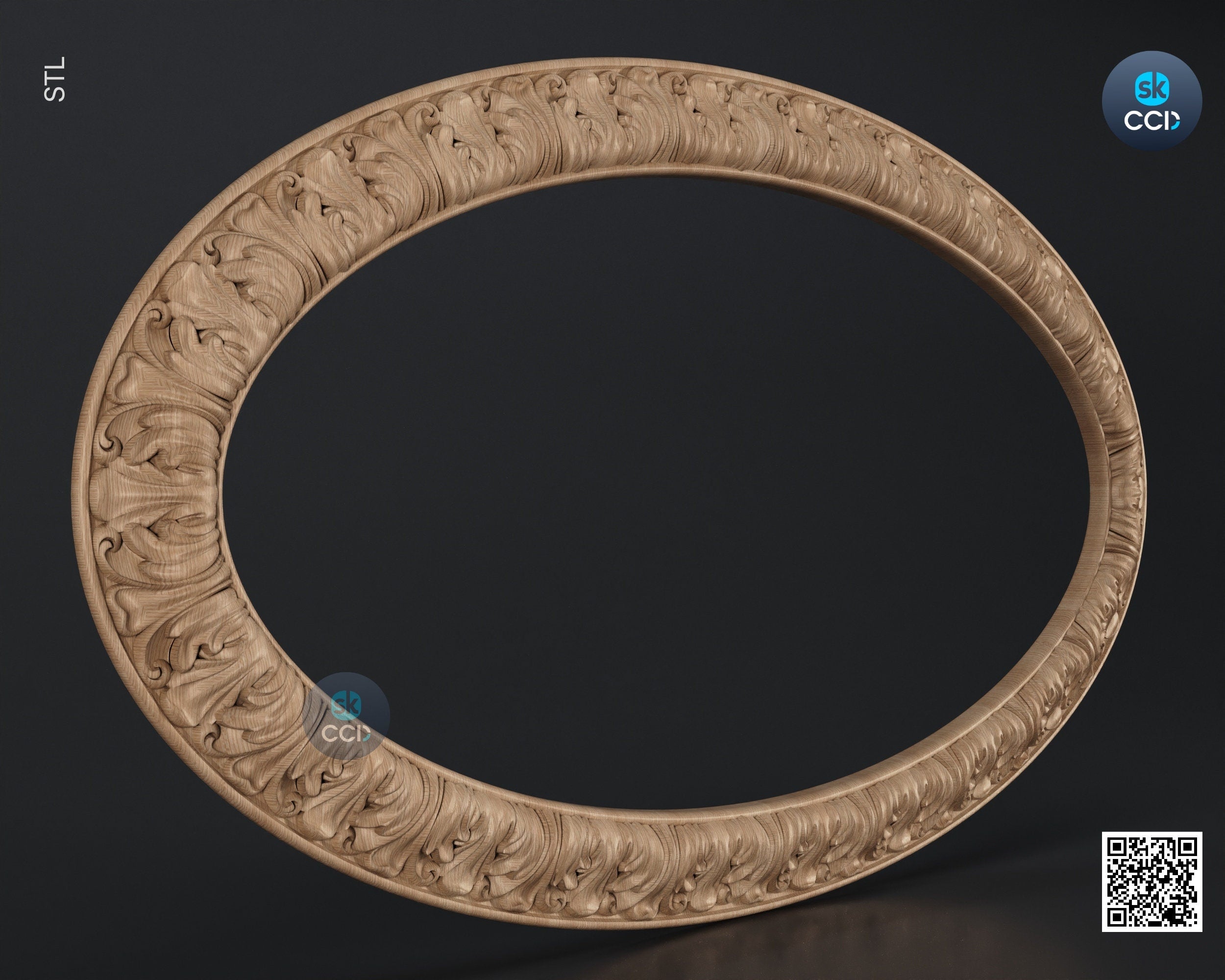 Carved Frame STL 3D Model, Carvign Frame, CNC Router Carving ArtCAM File, CNC files, Wood, Art, Wall Decor SKWF10139