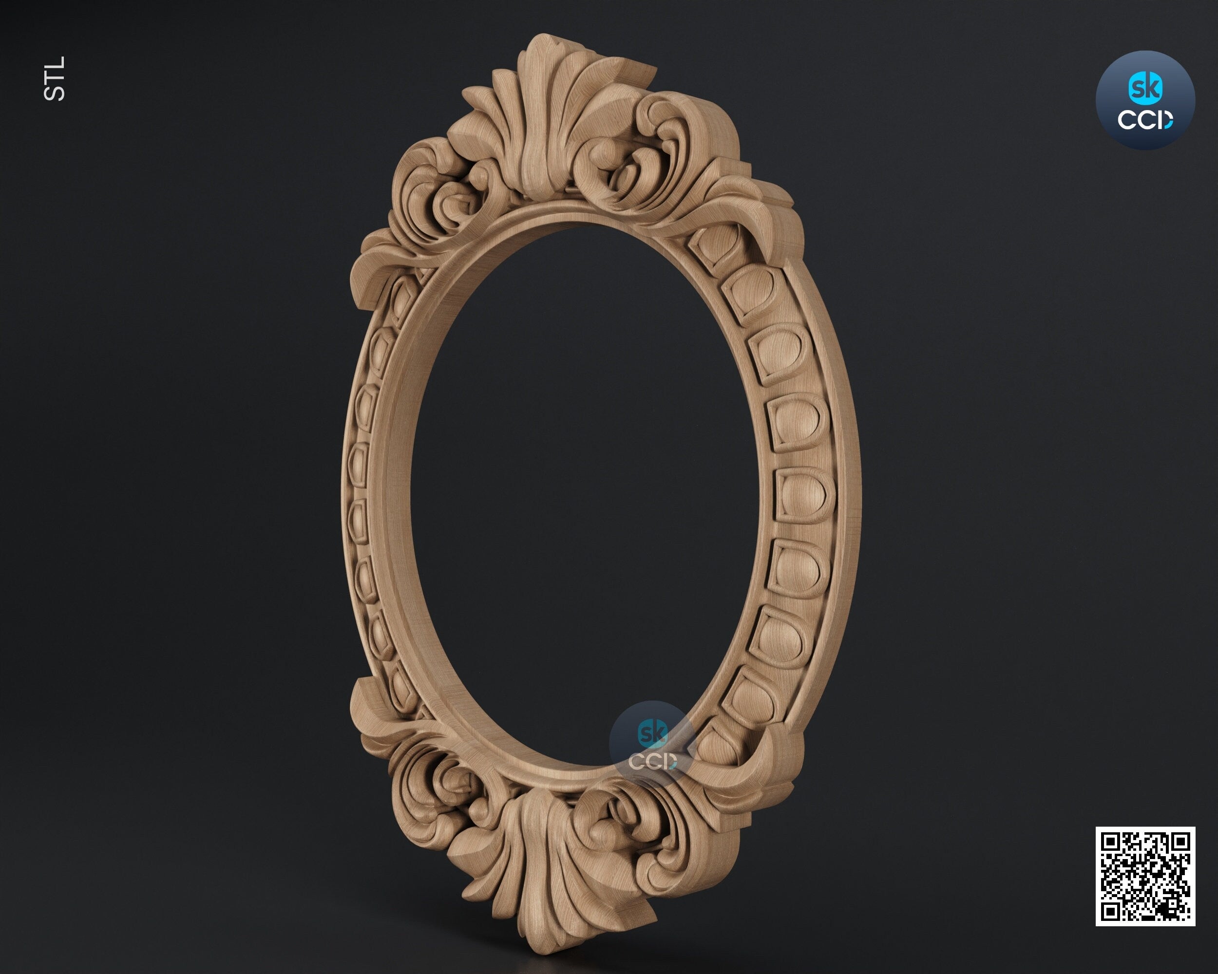 Carved Frame STL 3D Model, Carvign Frame, CNC Router Carving ArtCAM File, CNC files, Wood, Art, Wall Decor SKWF10164