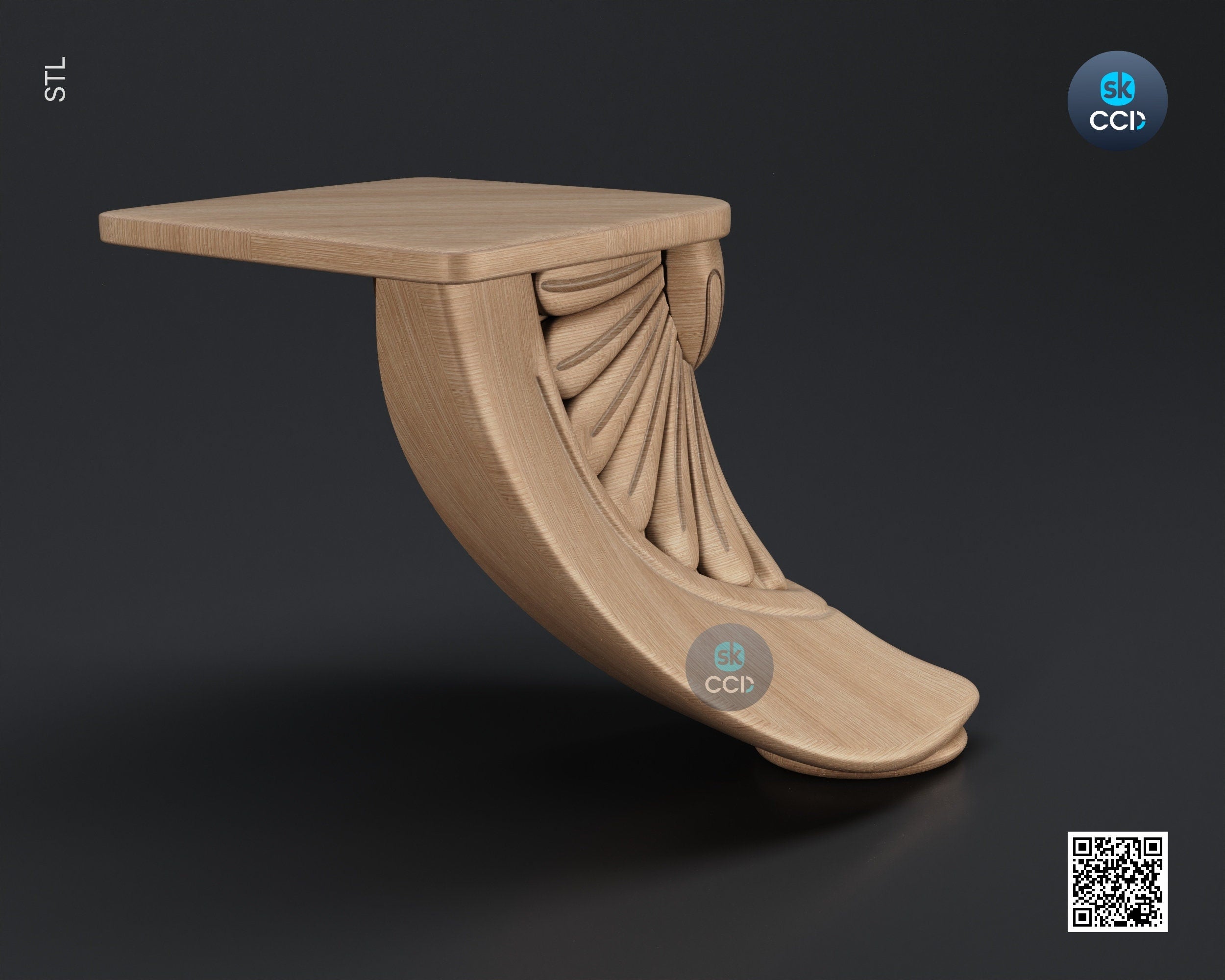 Furniture Leg 3D Model For Cnc Router, Wood Carving Digital File, Column Design, Model No. SKWL1014