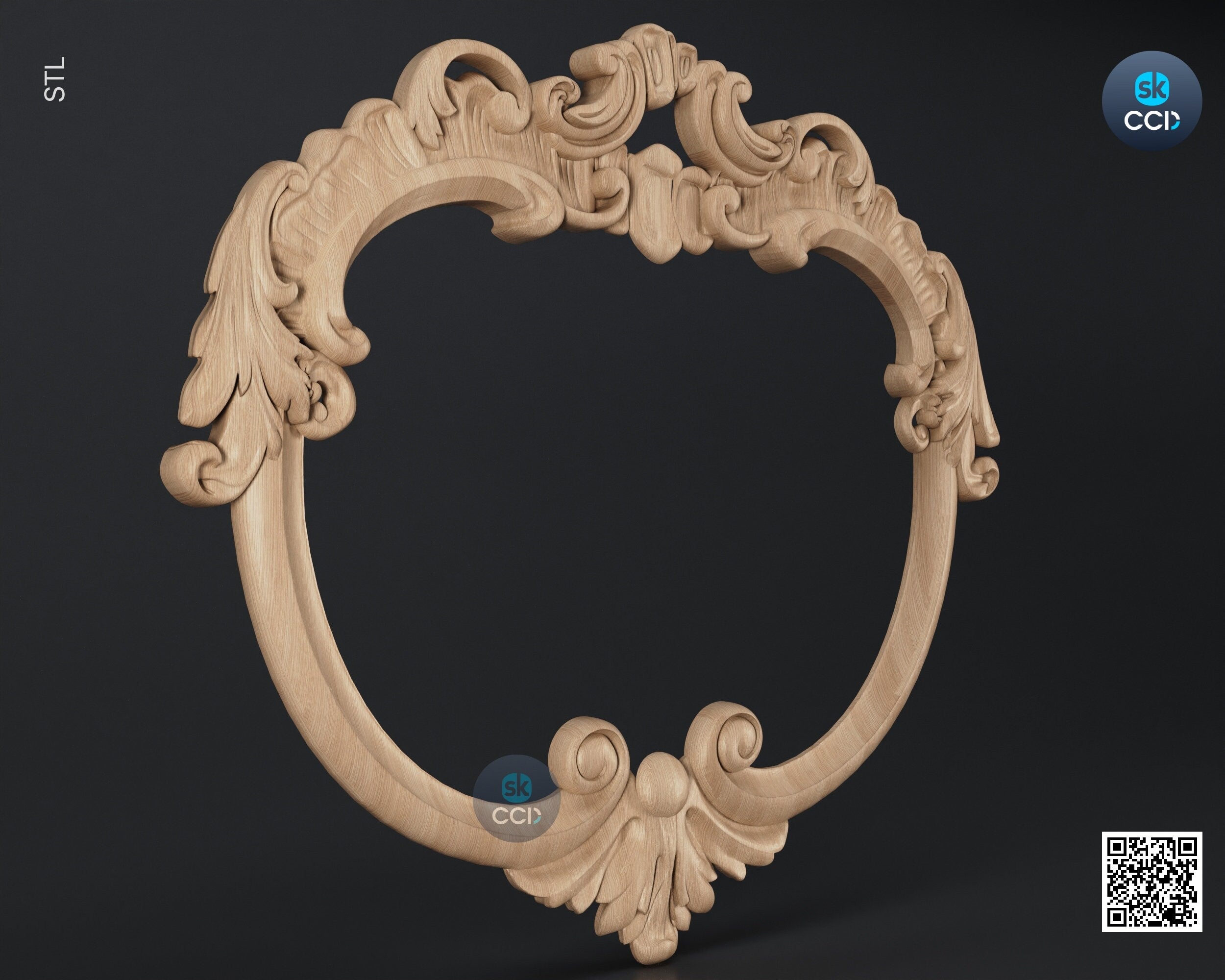 Carved Frame STL 3D Model, Carvign Frame, CNC Router Carving ArtCAM File, CNC files, Wood, Art, Wall Decor SKWF10216
