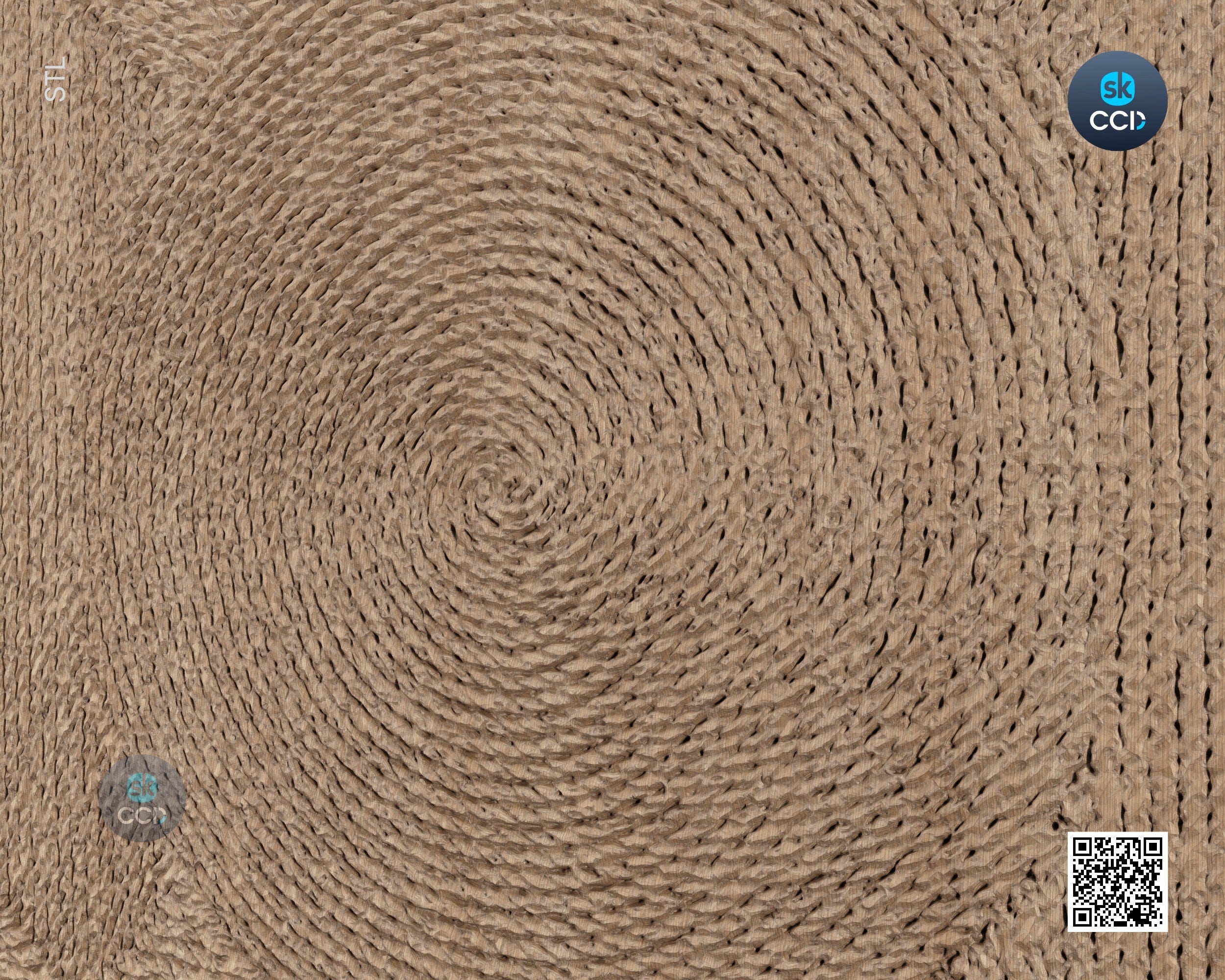 Wood Wall Art, Spiral STL Model, CNC Router Carving ArtCAM File, Wall Sculpture, Wood Carving, 3D Model