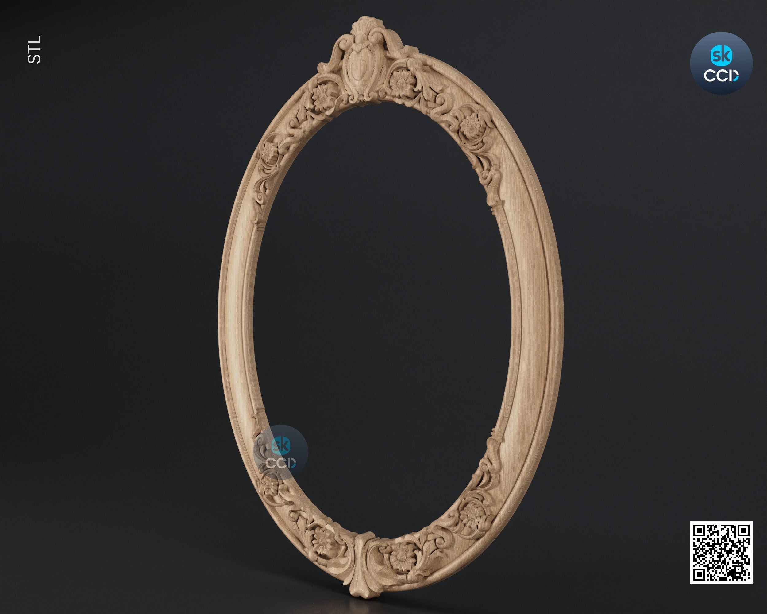 Carved Frame STL 3D Model, Carvign Frame, CNC Router Carving ArtCAM File, CNC files, Wood, Art, Wall Decor SKWF10239