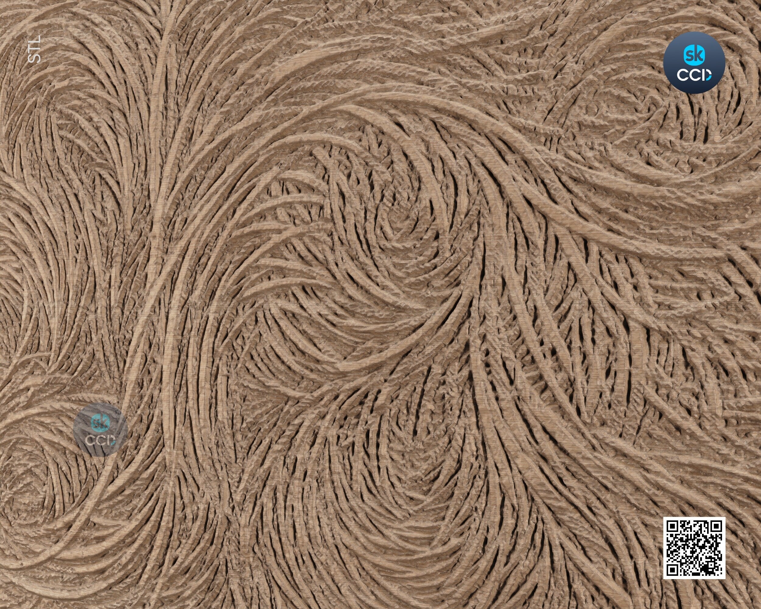 Wood Wall Art, Thorns STL Model, CNC Router Carving ArtCAM File, Wall Sculpture, Wood Carving, 3D Model