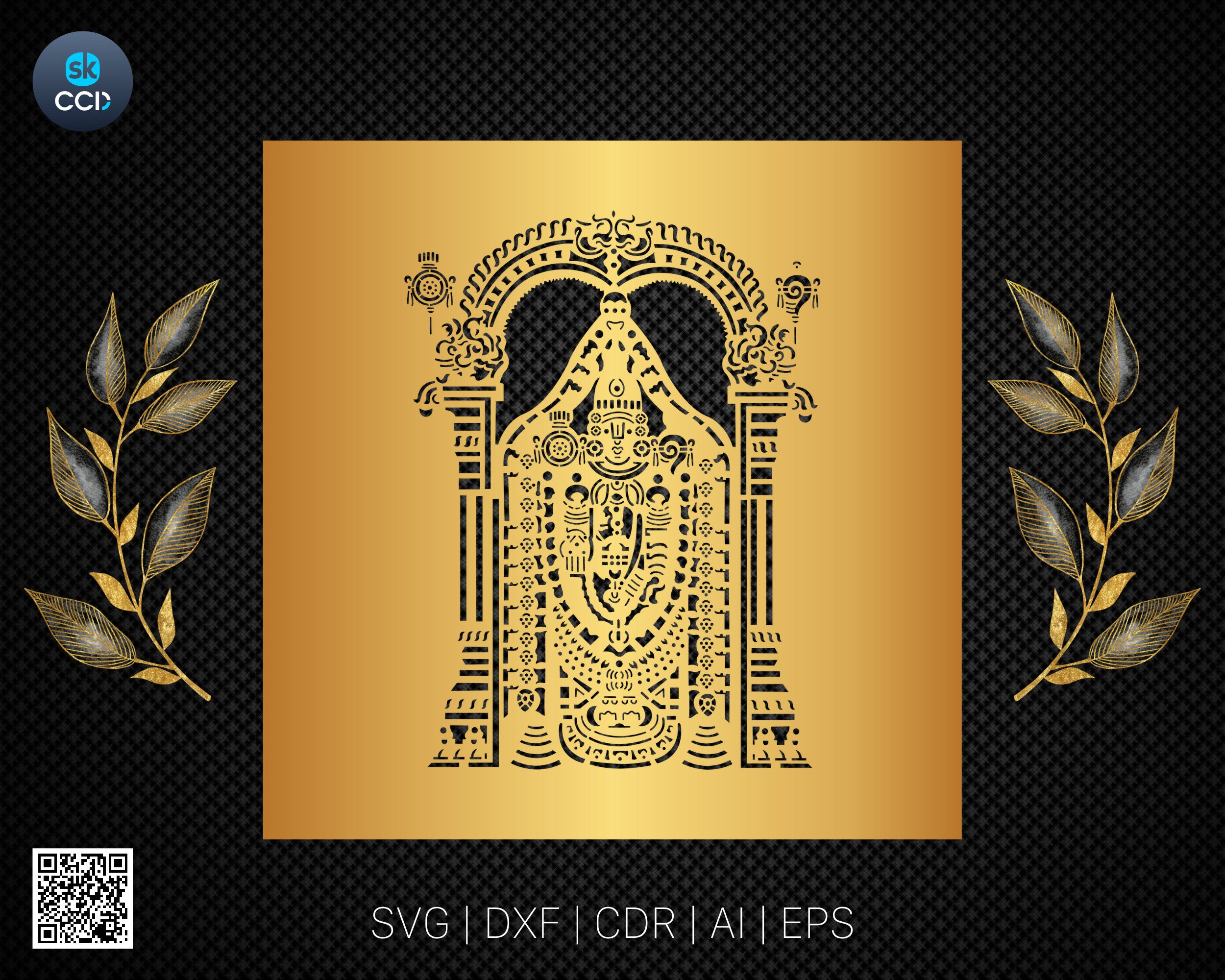 Tirupati Balaji | Indian God | Laser Cutting Design | DXF Vector | Cnc Router Instant Download File | Cnc Digital Design