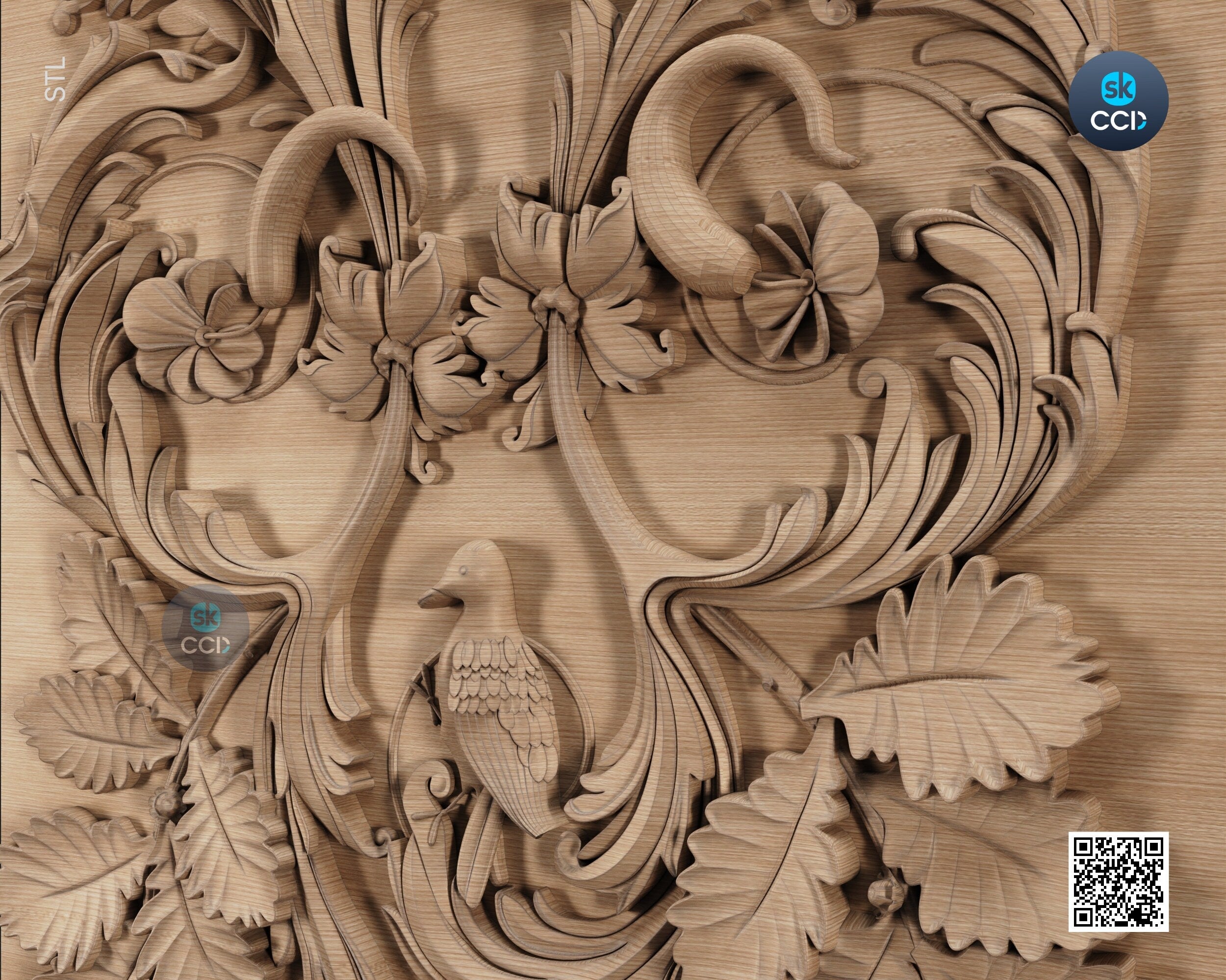Wood Wall Art, Symmetric Melody STL Model, CNC Router Carving ArtCAM File, Wall Sculpture, Wood Carving, 3D Model