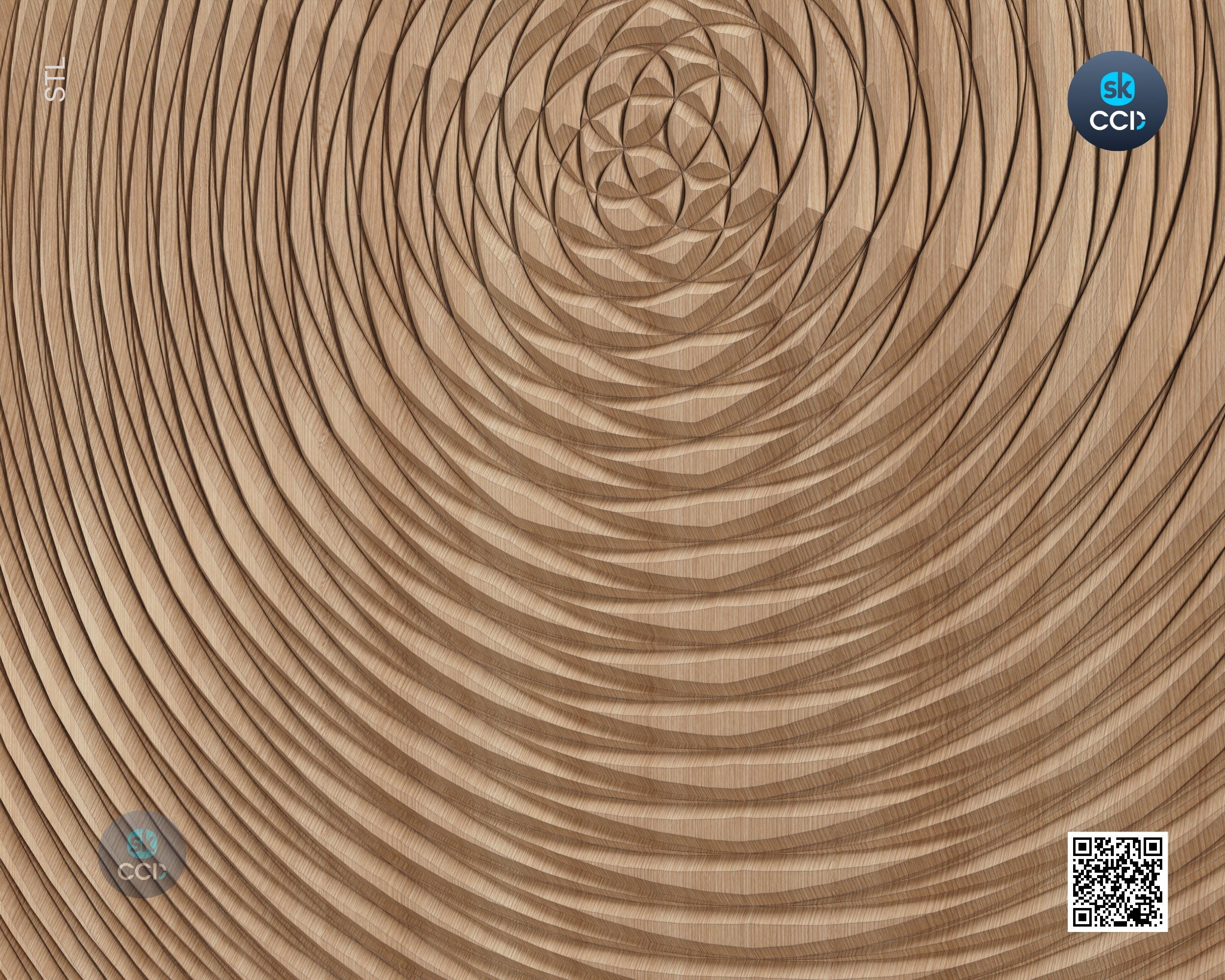 Wood Wall Art, Kaizen STL Model, CNC Router Carving ArtCAM File, Wall Sculpture, Wood Carving, 3D Model