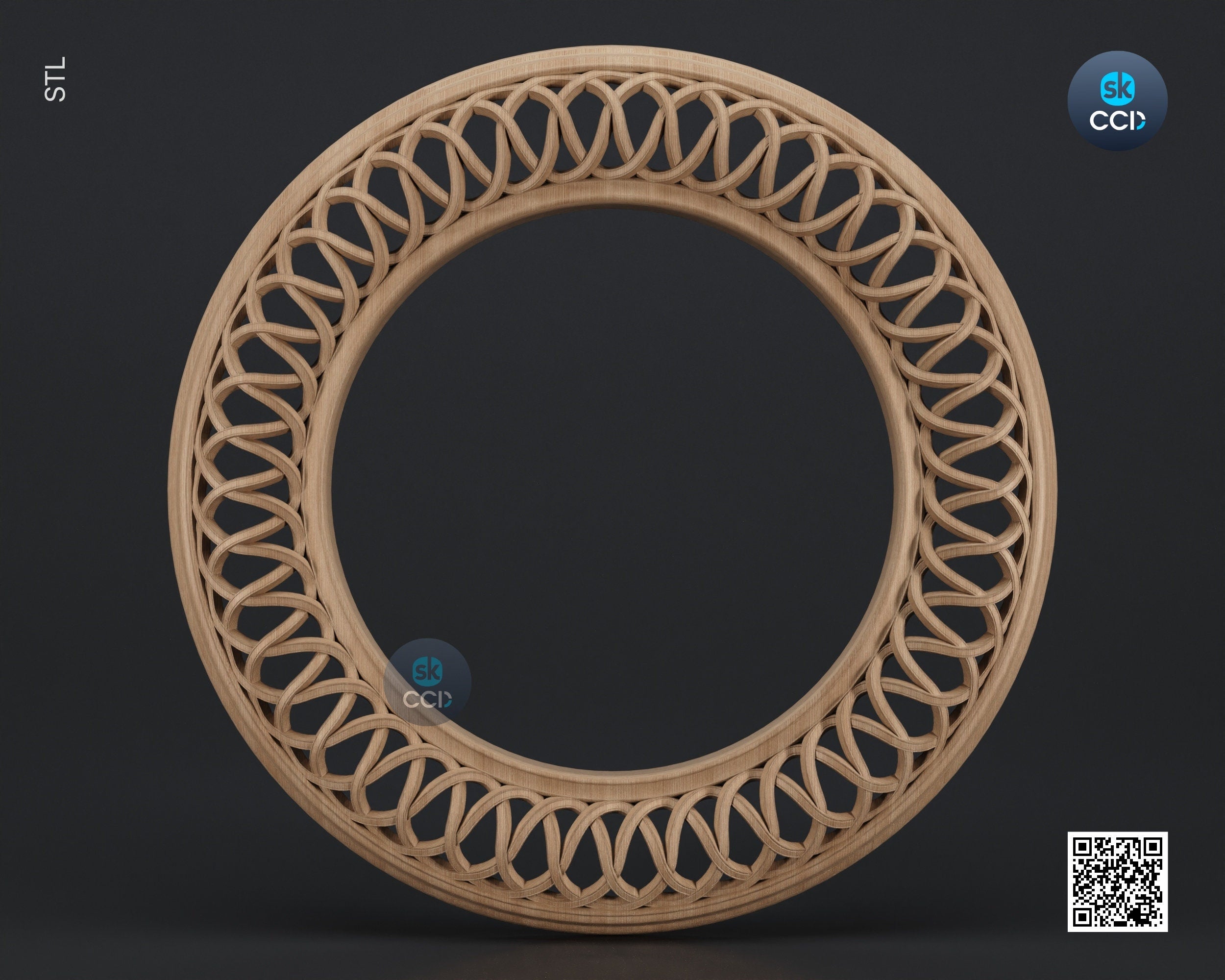 Carved Frame STL 3D Model, Carvign Frame, CNC Router Carving ArtCAM File, CNC files, Wood, Art, Wall Decor SKWF1036