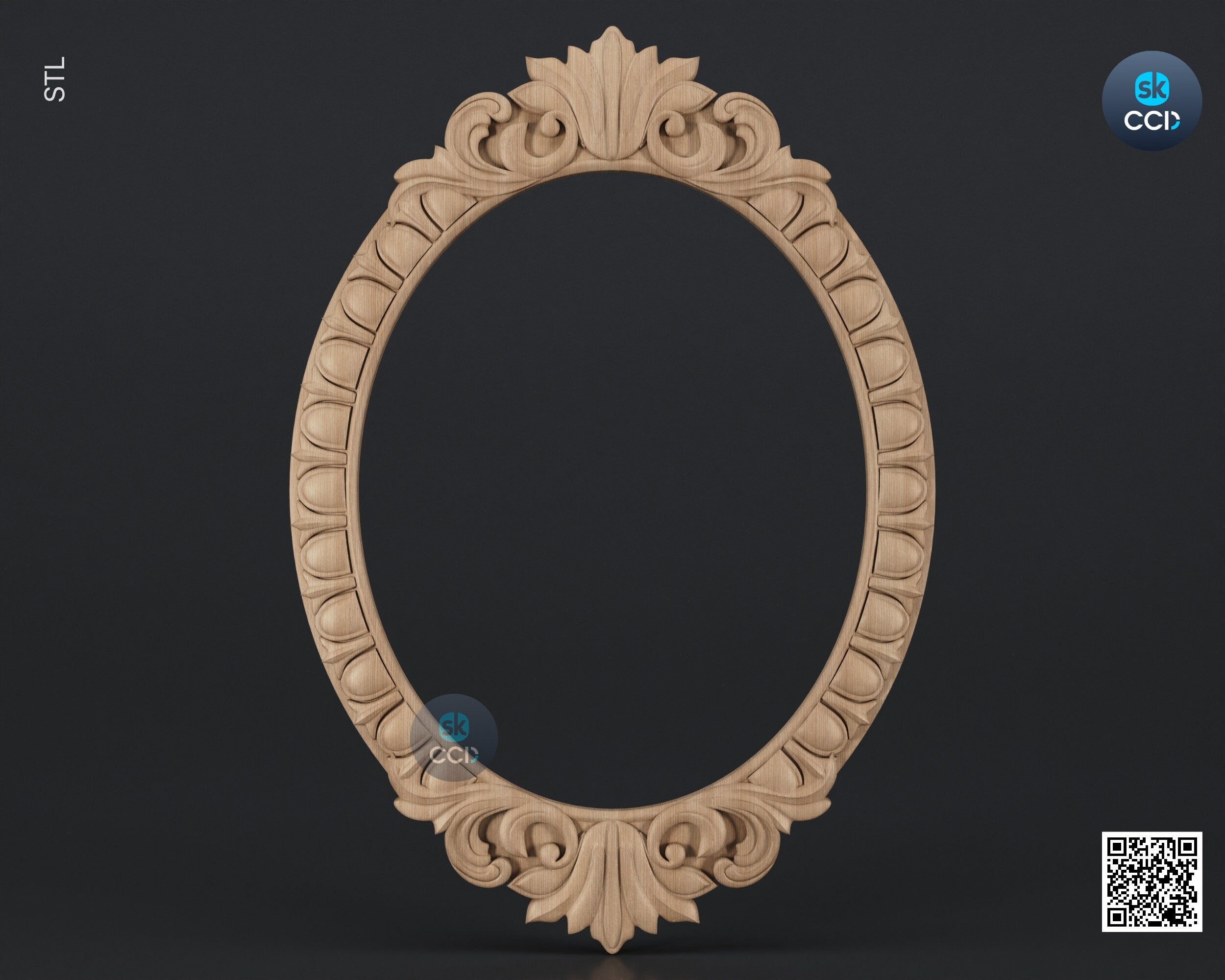 Carved Frame STL 3D Model, Carvign Frame, CNC Router Carving ArtCAM File, CNC files, Wood, Art, Wall Decor SKWF10253