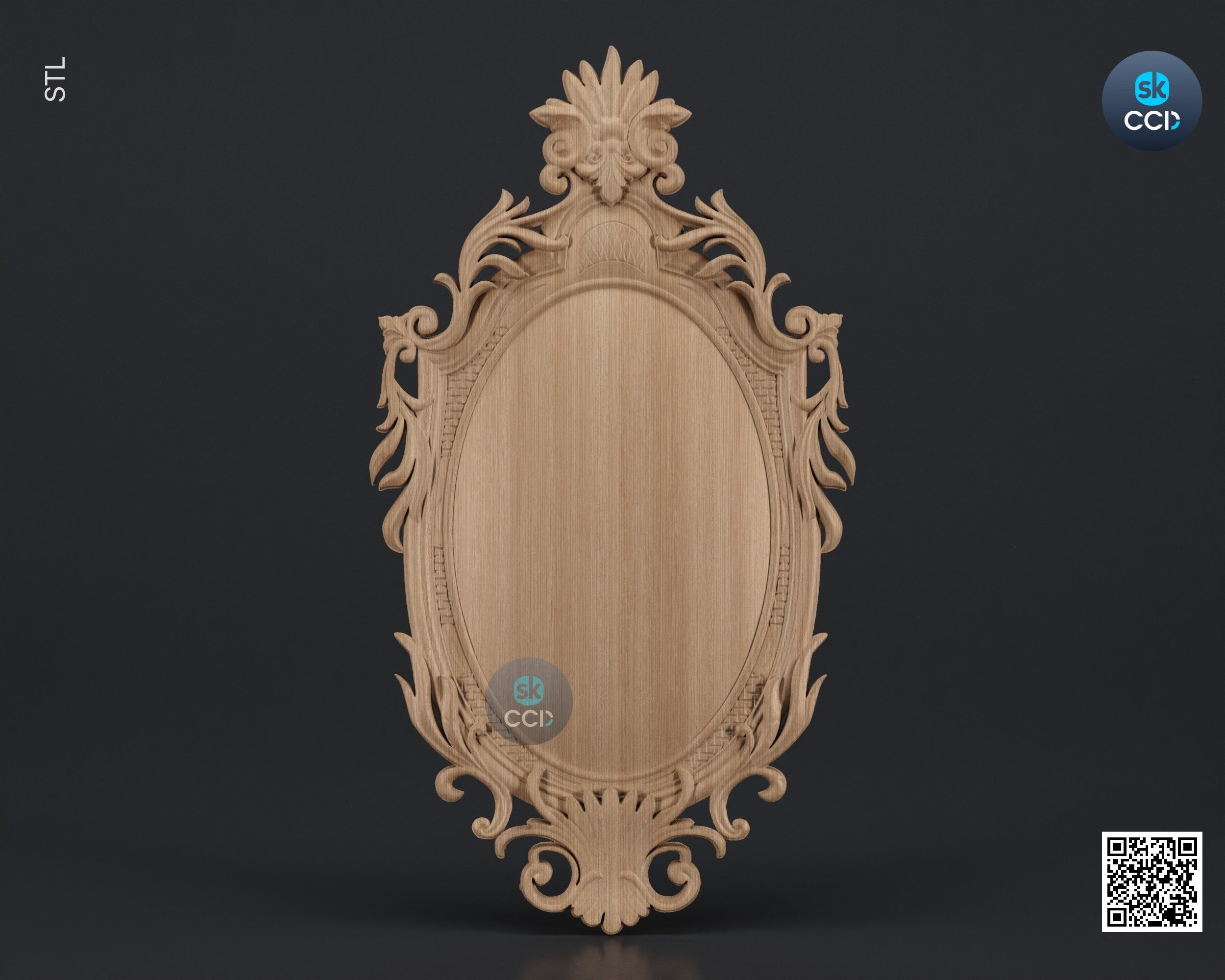 Carved Frame STL 3D Model, Carvign Frame, CNC Router Carving ArtCAM File, CNC files, Wood, Art, Wall Decor SKWF1081