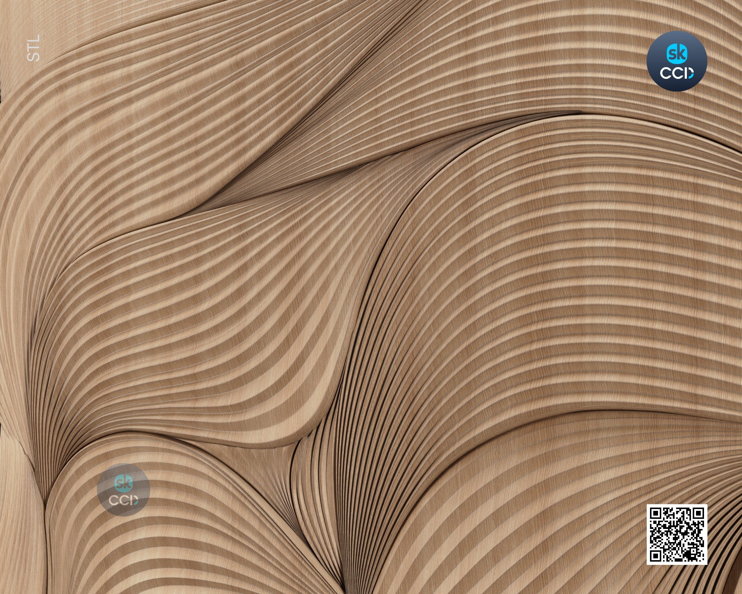 Wood Wall Art, Silk STL Model, CNC Router Carving ArtCAM File, Wall Sculpture, Wood Carving, 3D Model