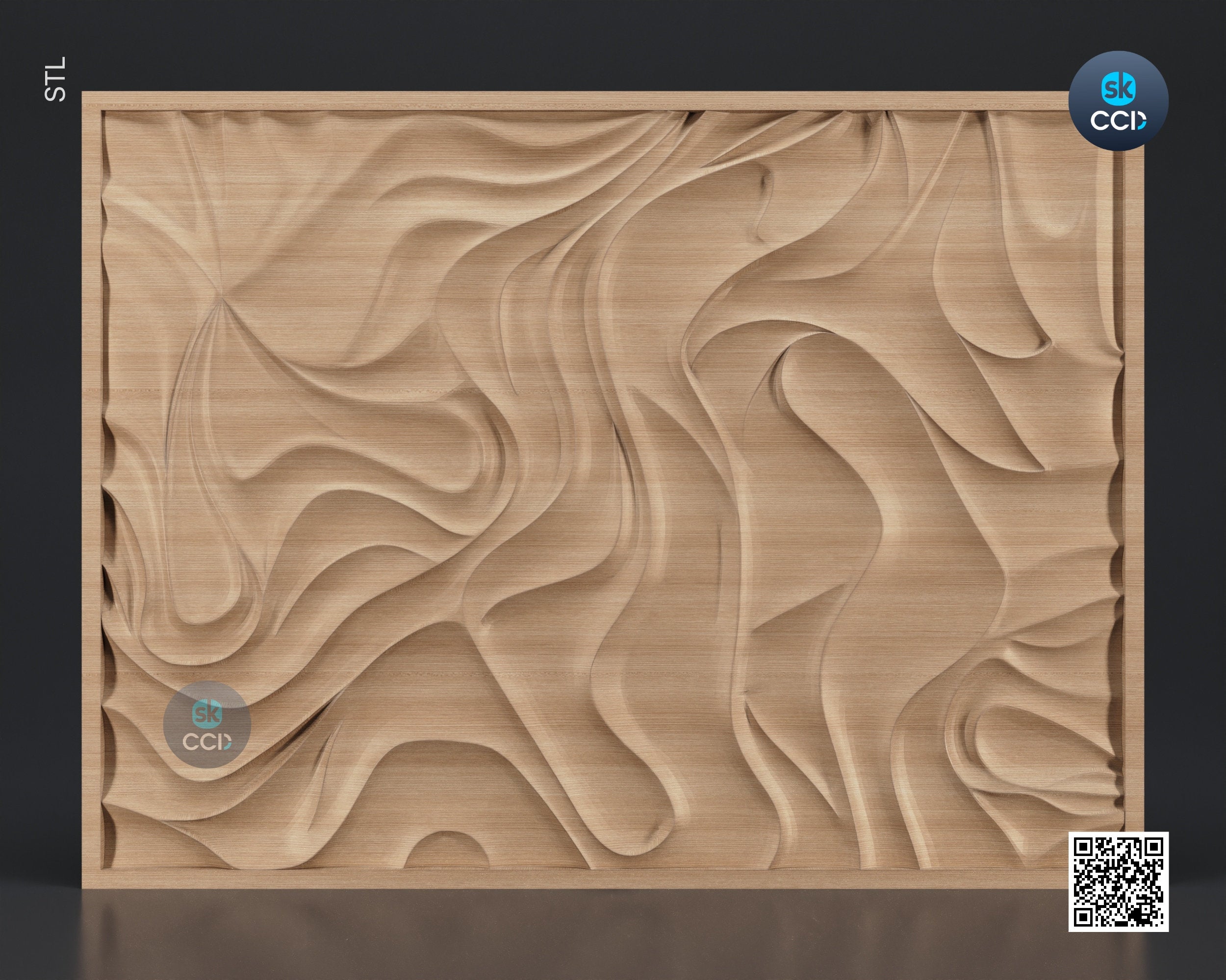 Wood Wall Art, Velvet STL Model, CNC Router Carving ArtCAM File, Wall Sculpture, Wood Carving, 3D Model