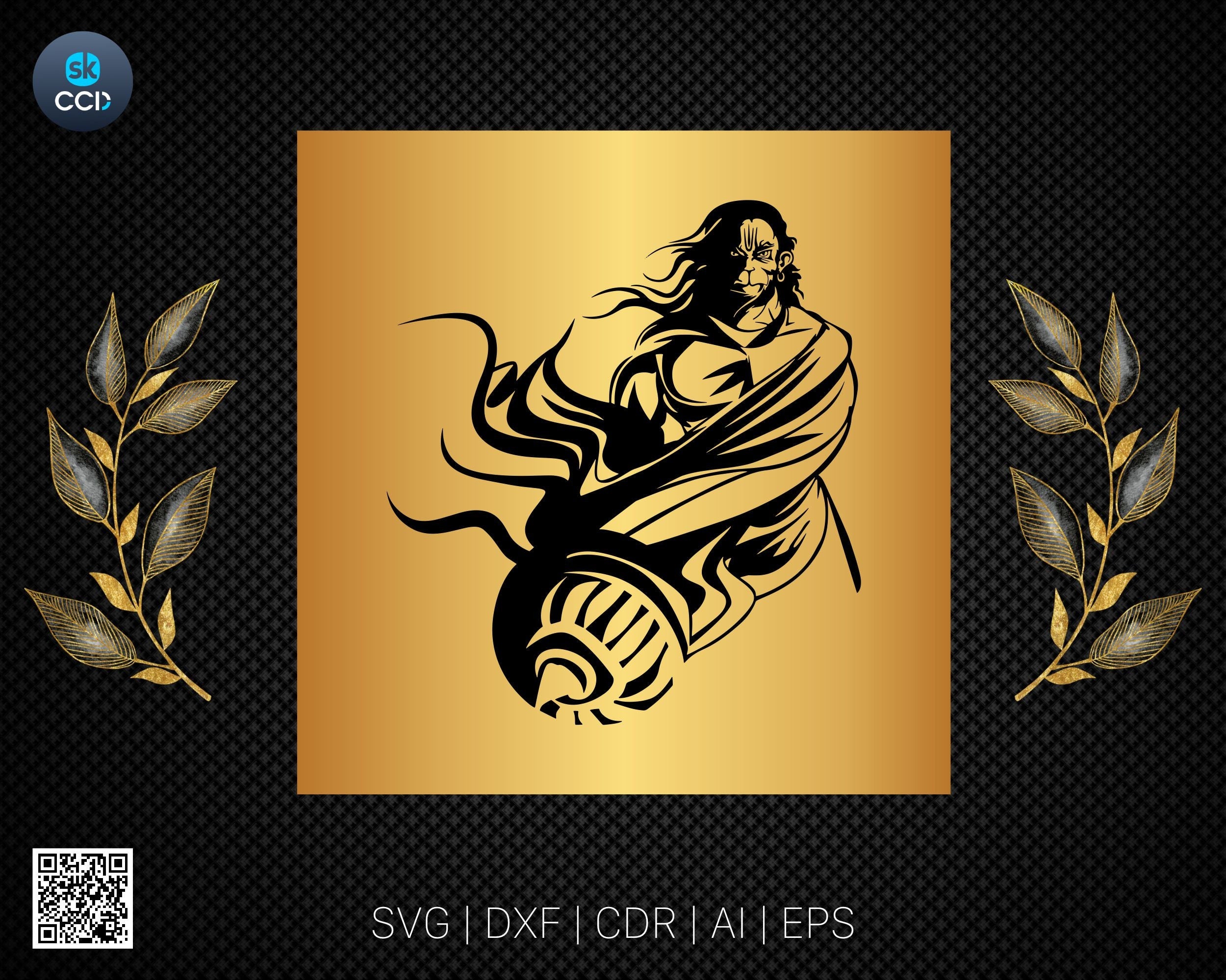 Indian God | Lord Hanuman | Hanuman | Laser Cutting Design | DXF Vector | Cnc Instant Download File | Cnc Digital Design
