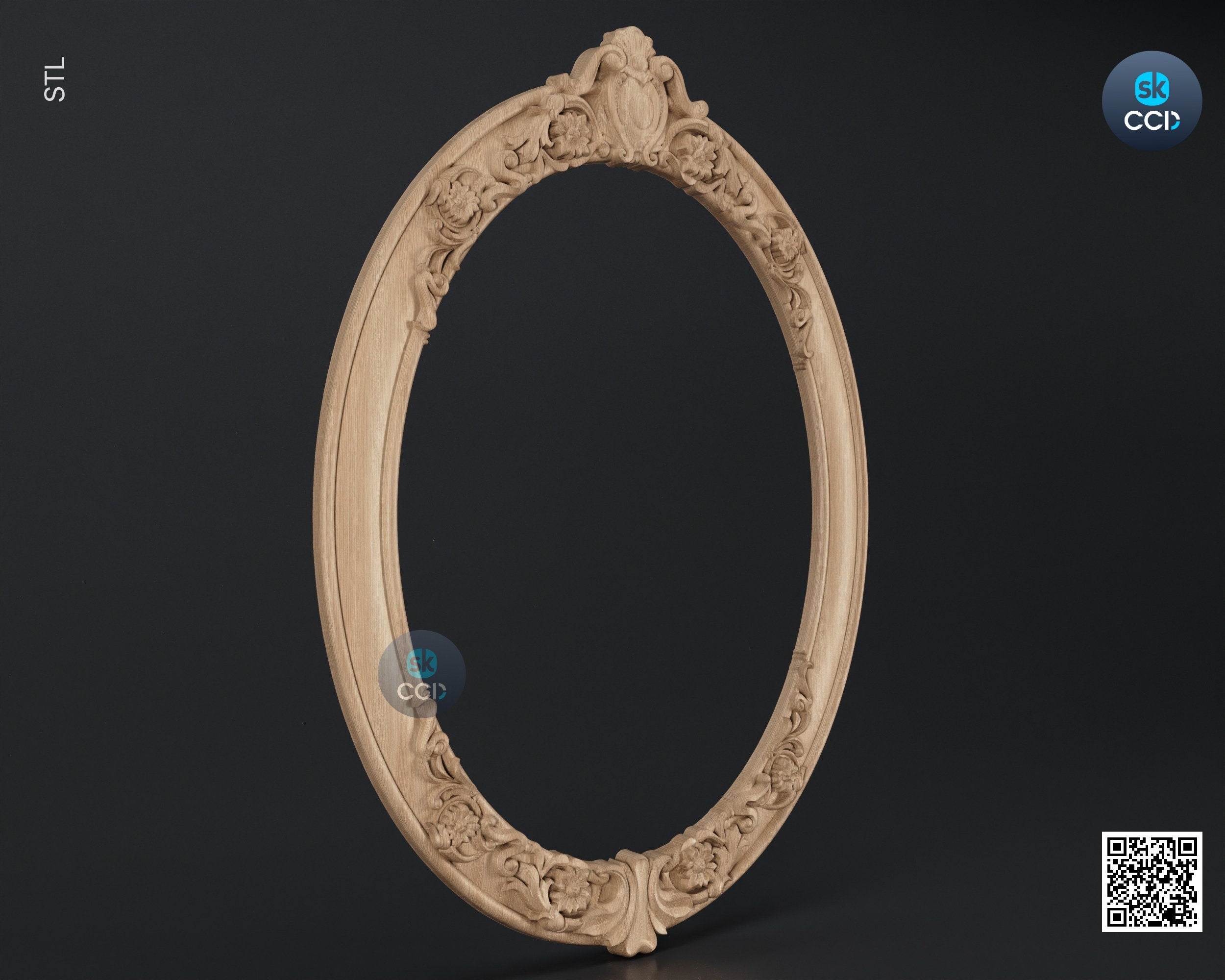 Carved Frame STL 3D Model, Carvign Frame, CNC Router Carving ArtCAM File, CNC files, Wood, Art, Wall Decor SKWF10239