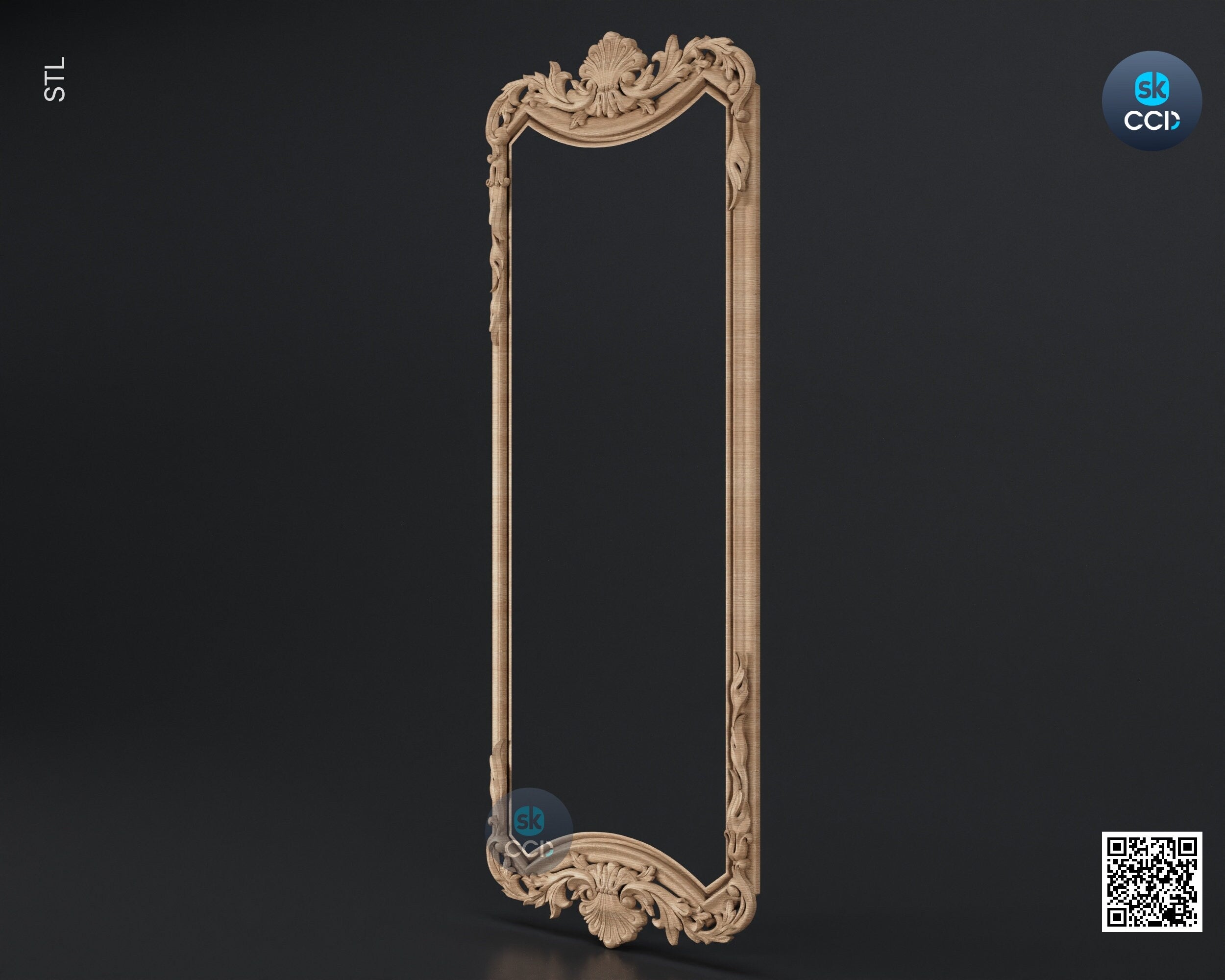 Carved Frame STL 3D Model, Carvign Frame, CNC Router Carving ArtCAM File, CNC files, Wood, Art, Wall Decor SKWF10219