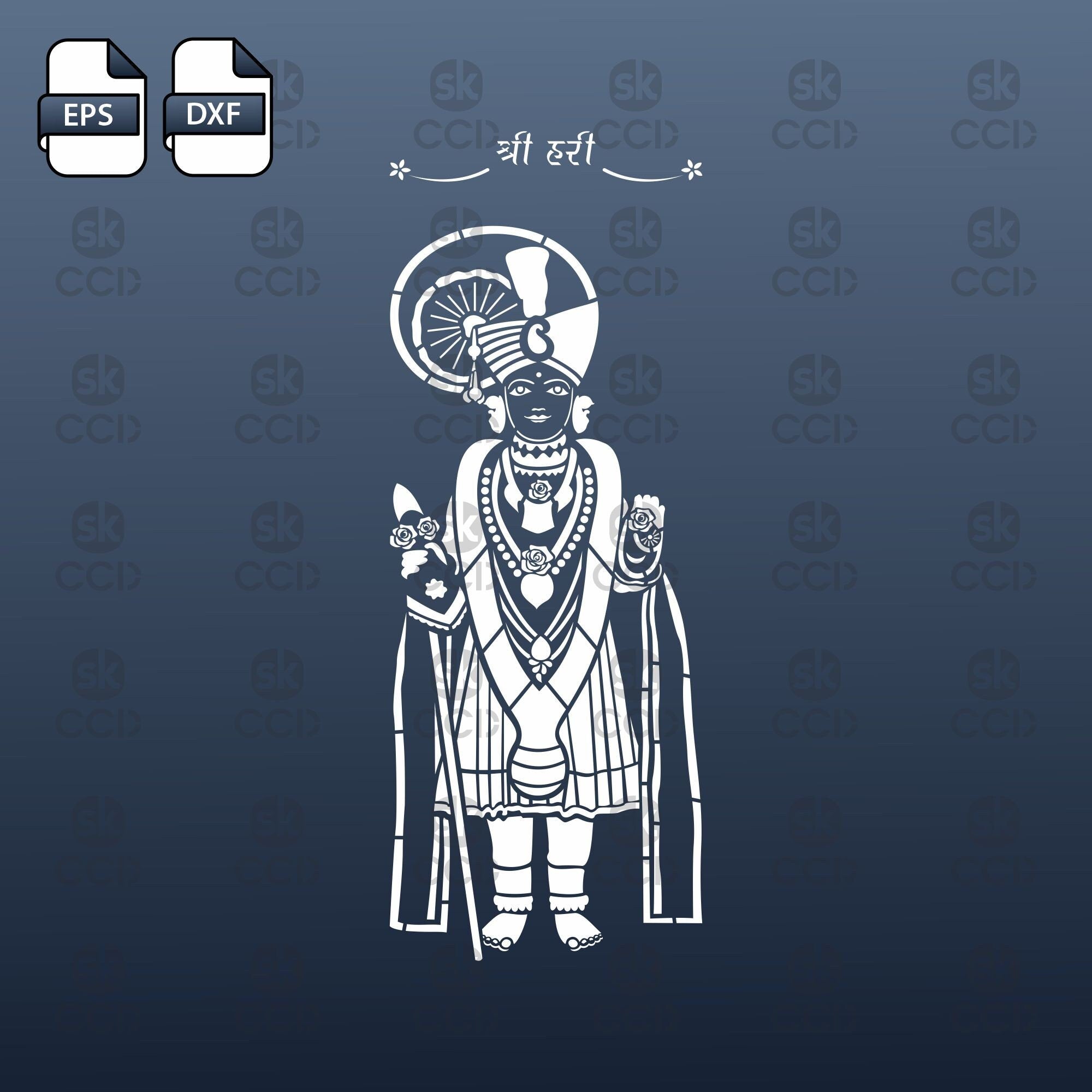 Swaminarayan | Wall Art | Indian God |  | Laser Cutting Design | DXF Vector | Cnc Instant Download File | Cnc Digital Design