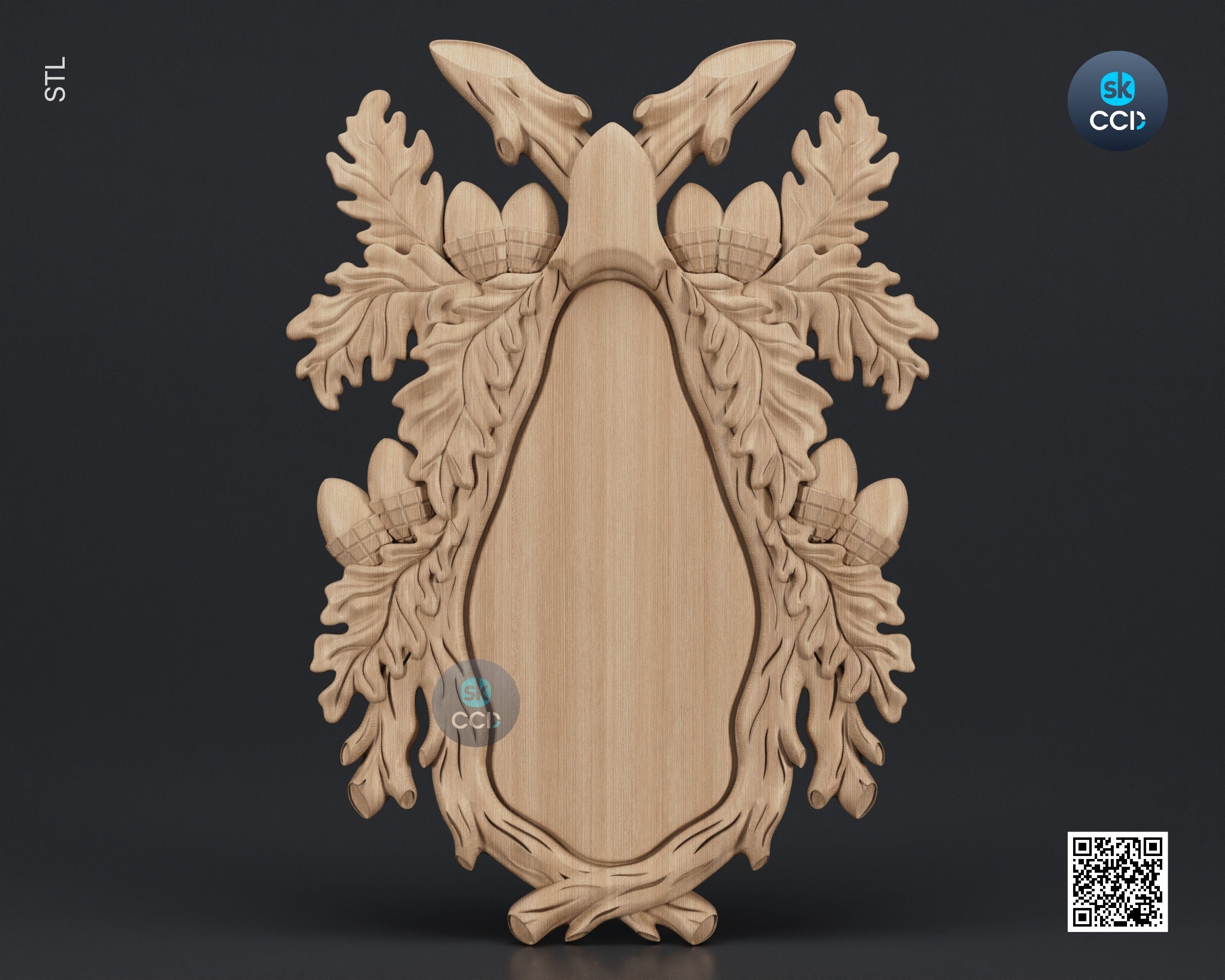 Carved Frame STL 3D Model, Carvign Frame, CNC Router Carving ArtCAM File, CNC files, Wood, Art, Wall Decor SKWF1017