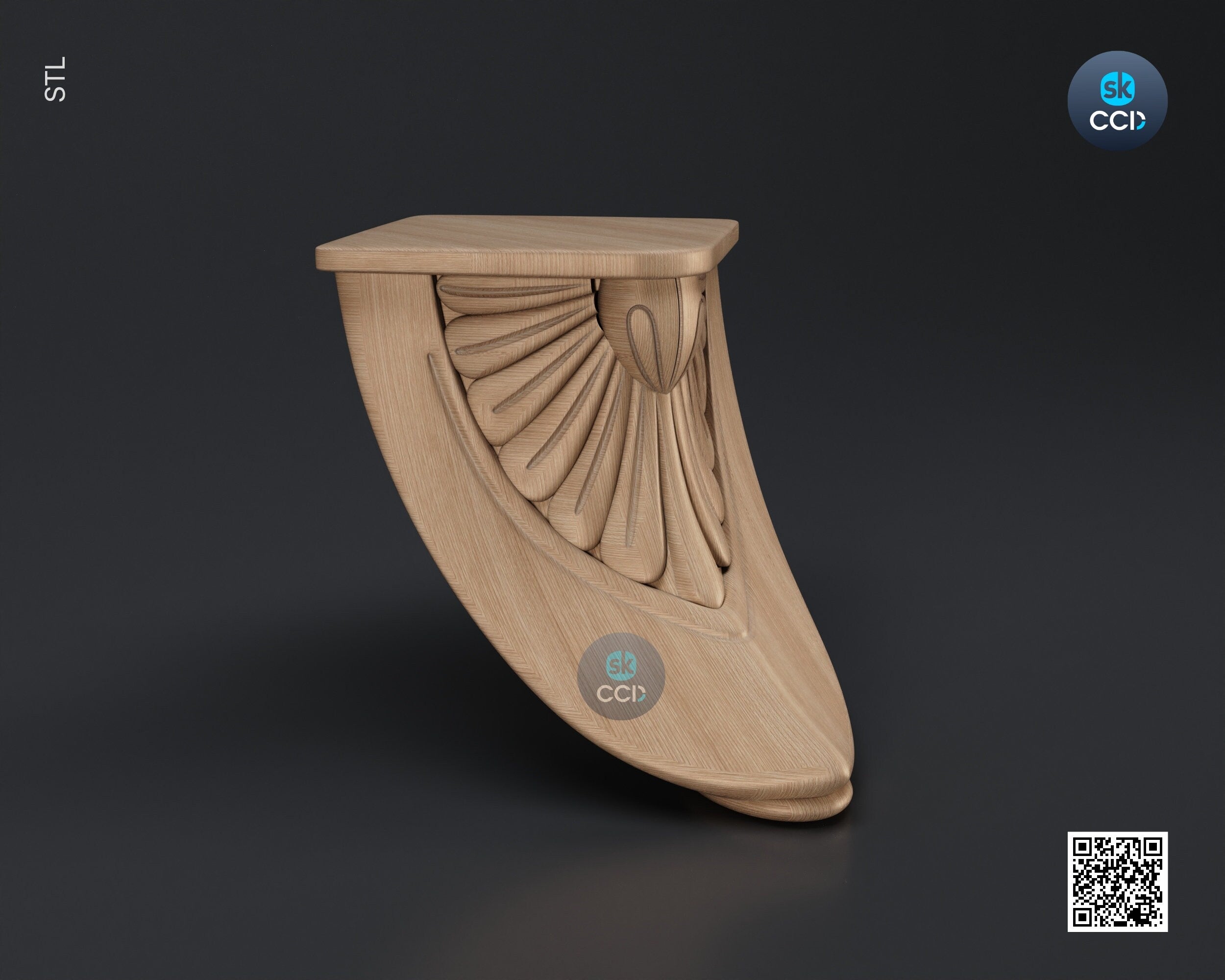 Furniture Leg 3D Model For Cnc Router, Wood Carving Digital File, Column Design, Model No. SKWL1014